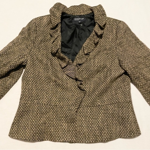 Jones New York Open Front Blazer with Ruffle Collar Womens Size 18 - Picture 2 of 16